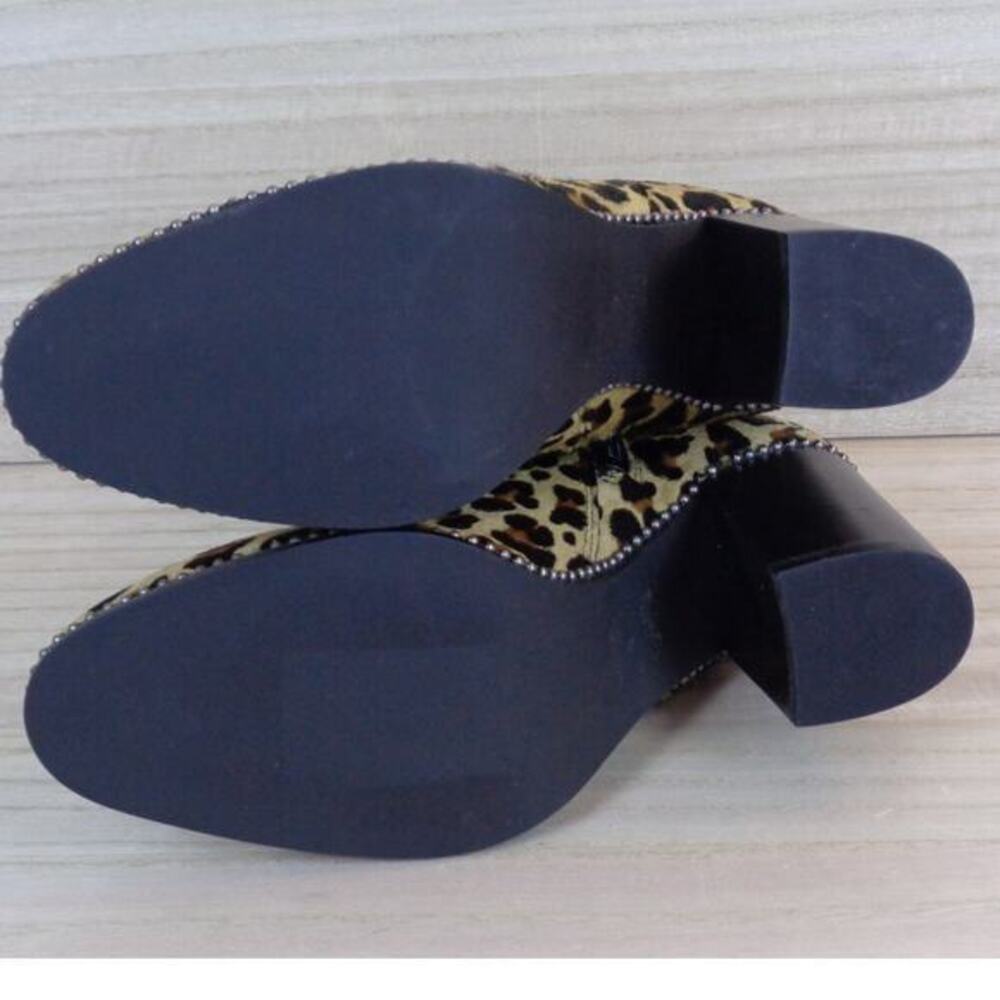 Coach Drea Beadchain Heeled Lepoard Printed Haircalf Bootie Side Zip Womens 6 - Picture 7 of 9